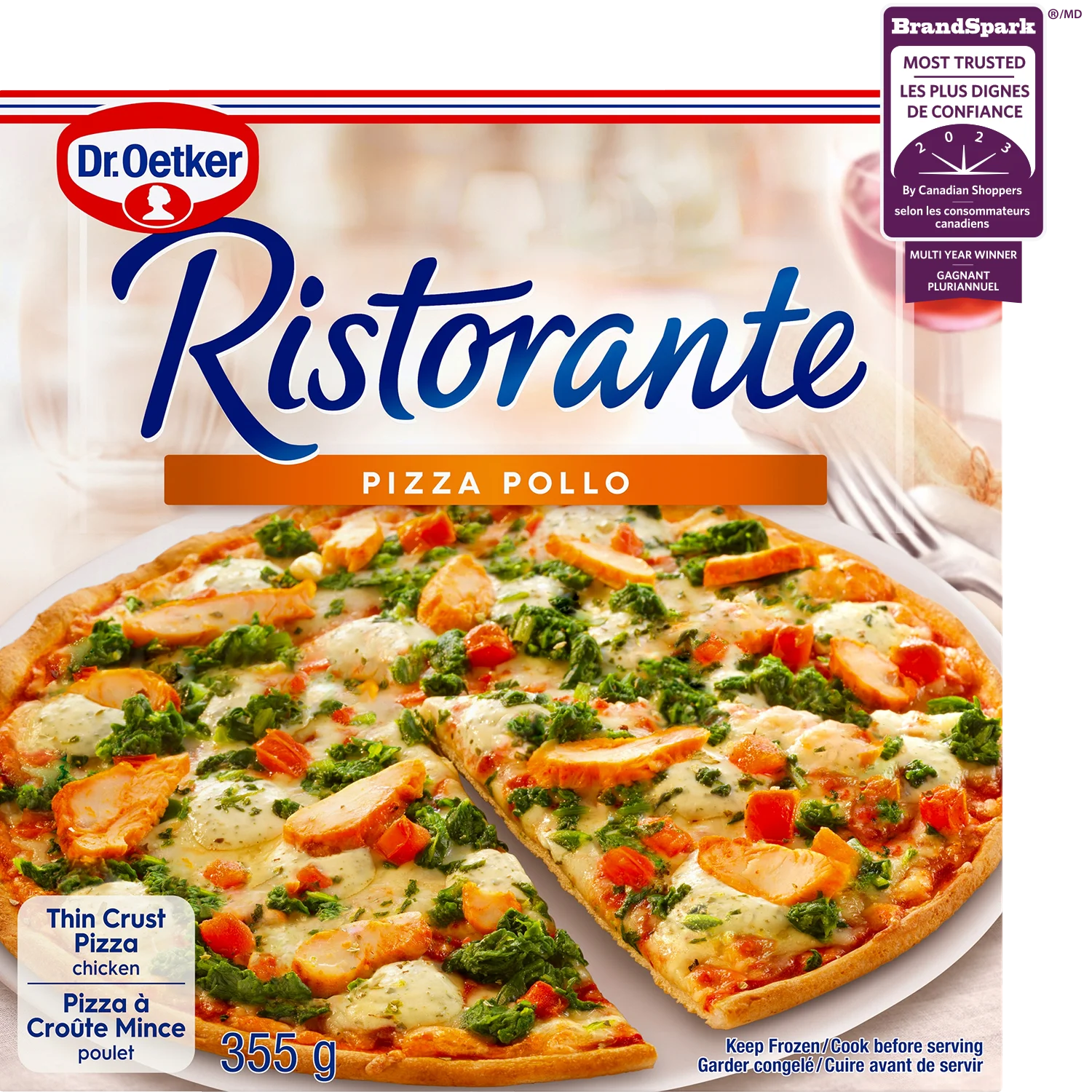 Pizza pollo, Ristorente