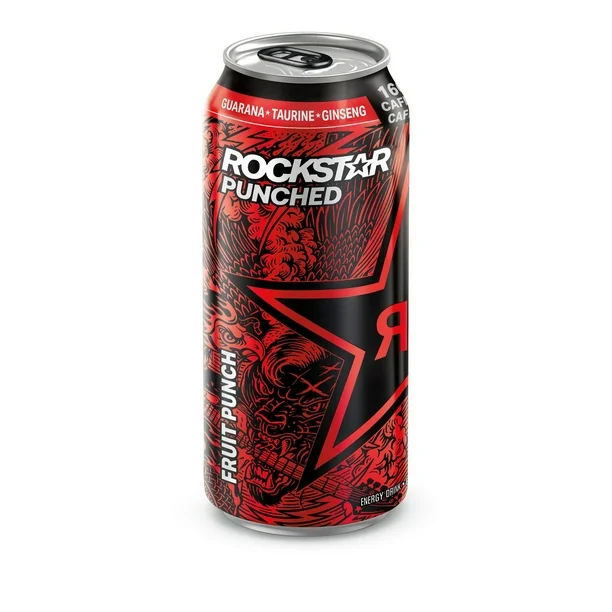 Boisson énergisante Rockstar Punched Fruit Punch, canette de 473 ml