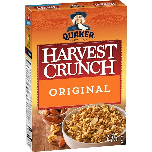 Céréales granola originales Quaker Harvest Crunch, 475 g