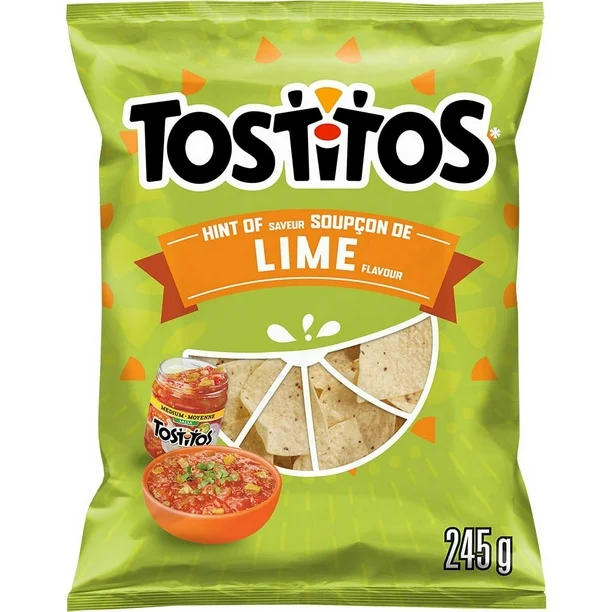 Chips tortillas Tostitos au goût de citron vert, 245 g