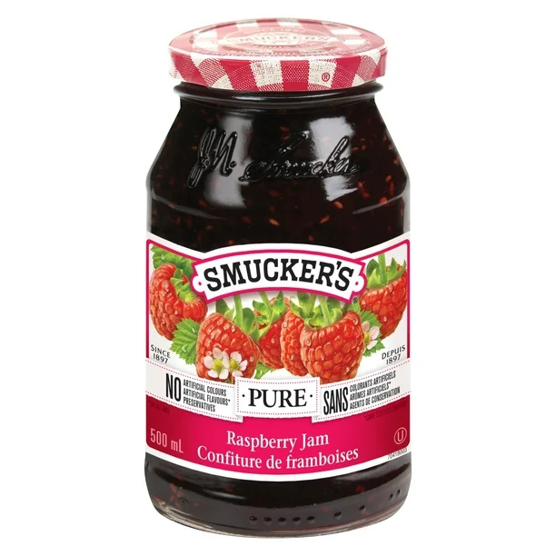 Confiture de framboises pure Smucker's 500 ml