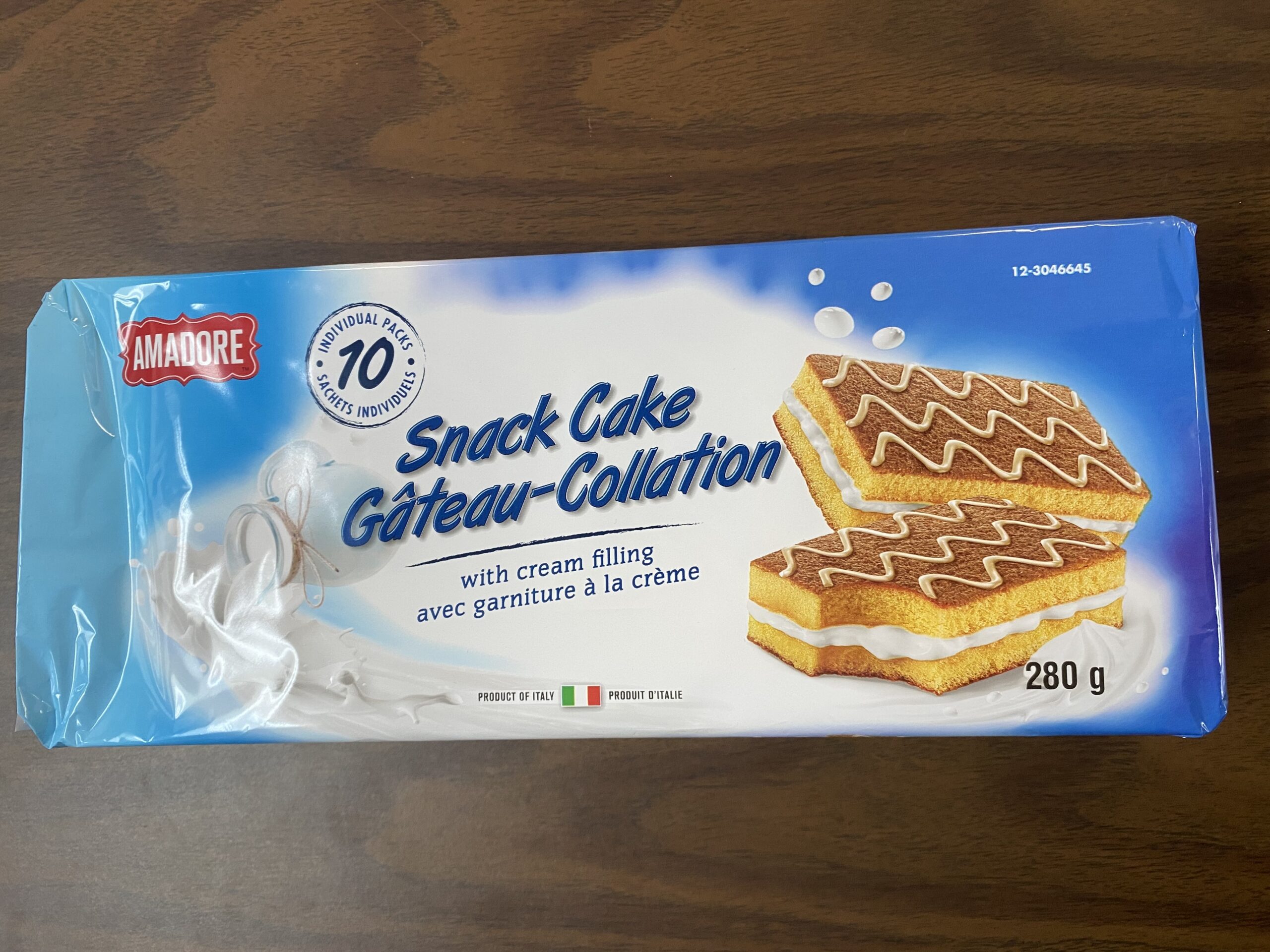 Snack cake/Gateau -collation avec garniture à la crème 280g