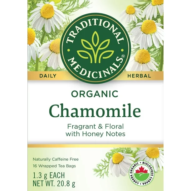 Médicaments traditionnels à la camomille, 16 sachets de thé emballés