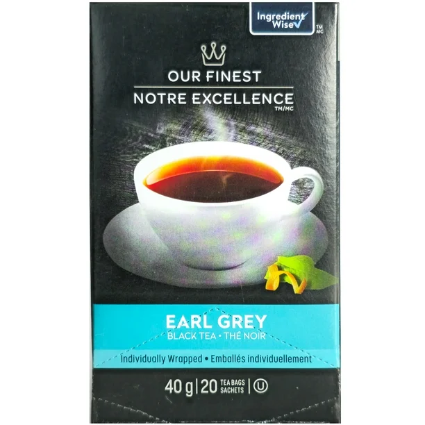 Notre meilleur thé noir Earl Grey, 40 g, 20 sachets de thé