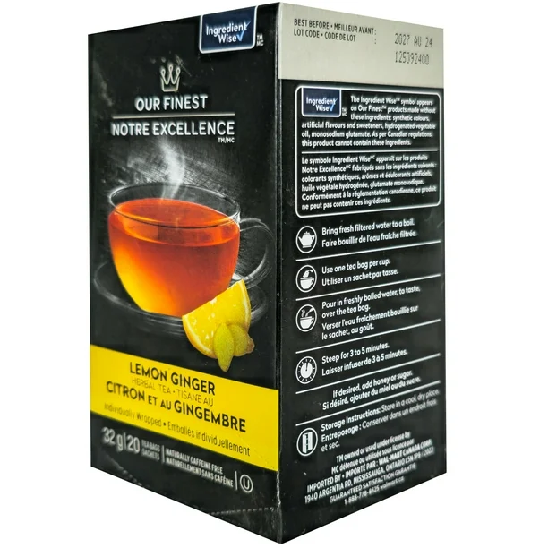 Notre meilleure tisane au citron et au gingembre, 32 g x 20 sachets - Image 4