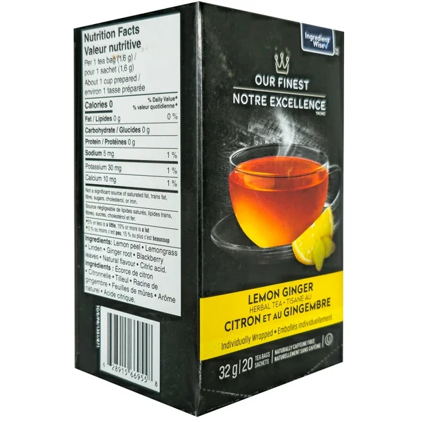 Notre meilleure tisane au citron et au gingembre, 32 g x 20 sachets - Image 2