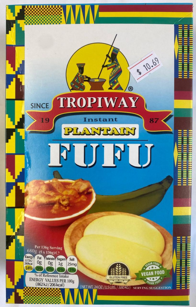 Fufu de plantain, Tropiway 680g