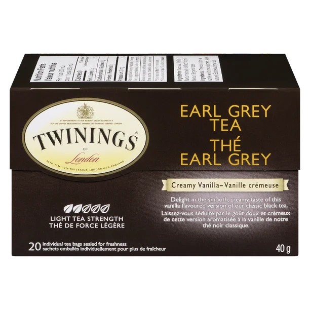 Sachets de thé Twinings Earl Grey à la vanille crémeuse, 20 sachets, Twinings Earl Grey à la vanille crémeuse, 20 sachets - Image 2