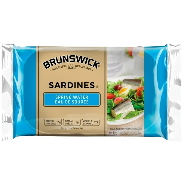 Sardines Brunswick à l'eau de source, 106 g