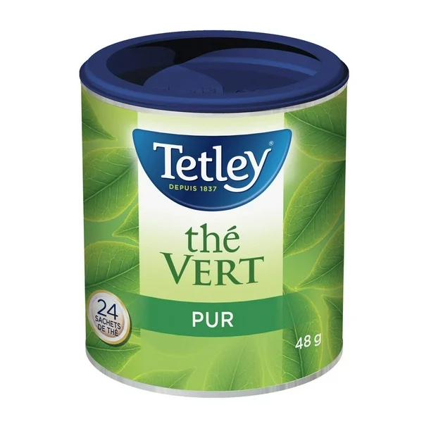 Thé vert pur Tetley, 24 sachets de thé