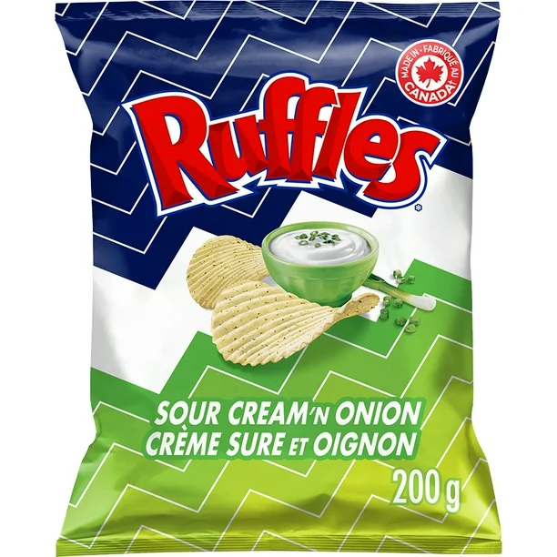 Ruffles crème sure et oignon, 200g