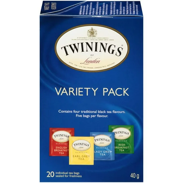 Twinings Variety Pack Tea, Paquet de 20 sachets de thé
