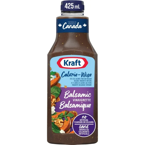 Vinaigrette balsamique Kraft Calorie-Wise, bouteille de 425 ml, KR C-WISE BALSAMIC VIN DRESSING 425ml