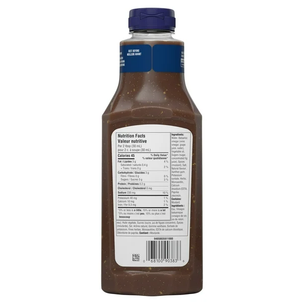 Vinaigrette balsamique Kraft Calorie-Wise, bouteille de 425 ml, KR C-WISE BALSAMIC VIN DRESSING 425ml - Image 4