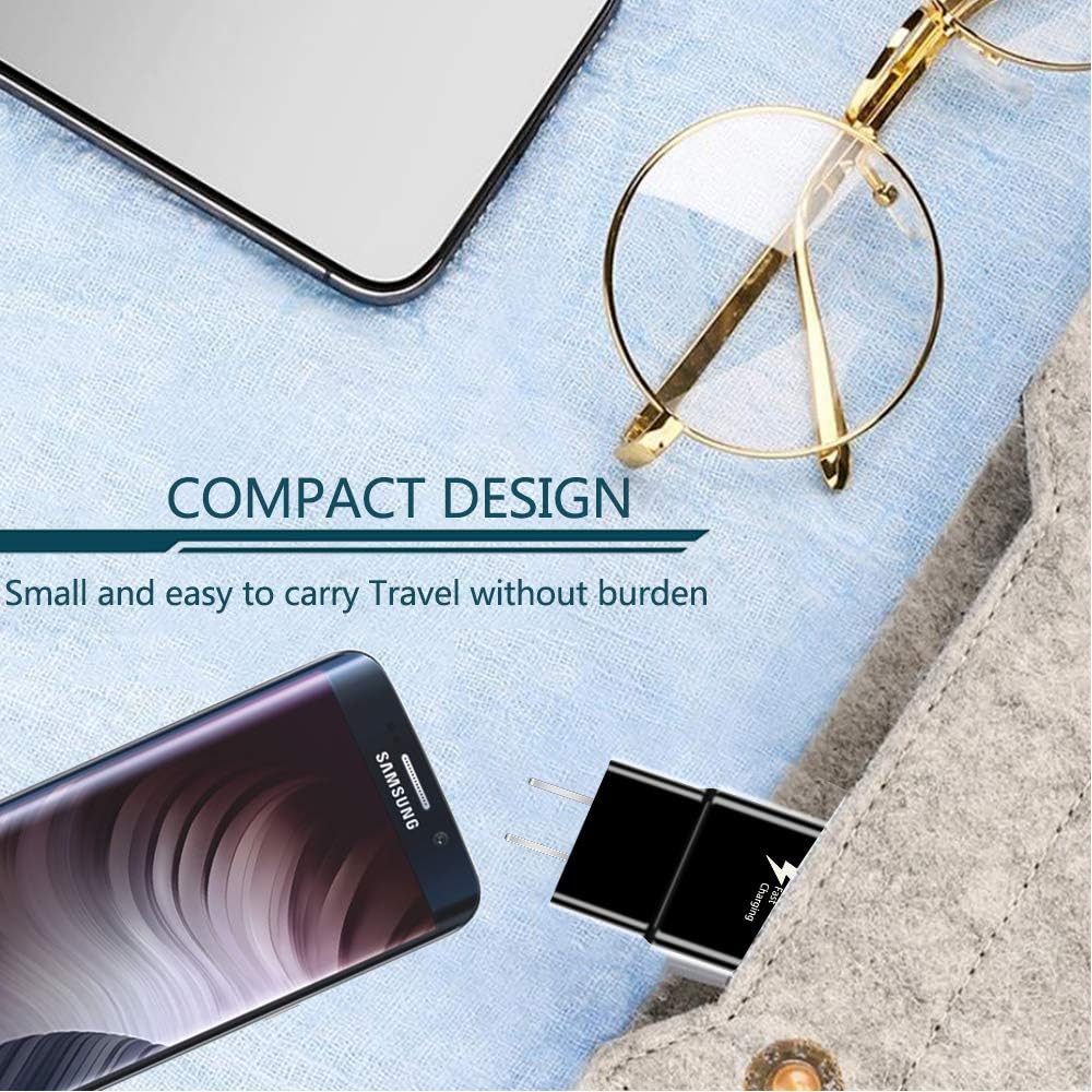 Boîtier de chargeur rapide adaptatif USB pour téléphone portable Android, adaptateur de prise de chargeur rapide pour tablette compatible avec Samsung Galaxy S10 S9 S8 S7 A10e J7 Note 8 9 10 LG G7 Plus EP-TA20JBE - Image 6
