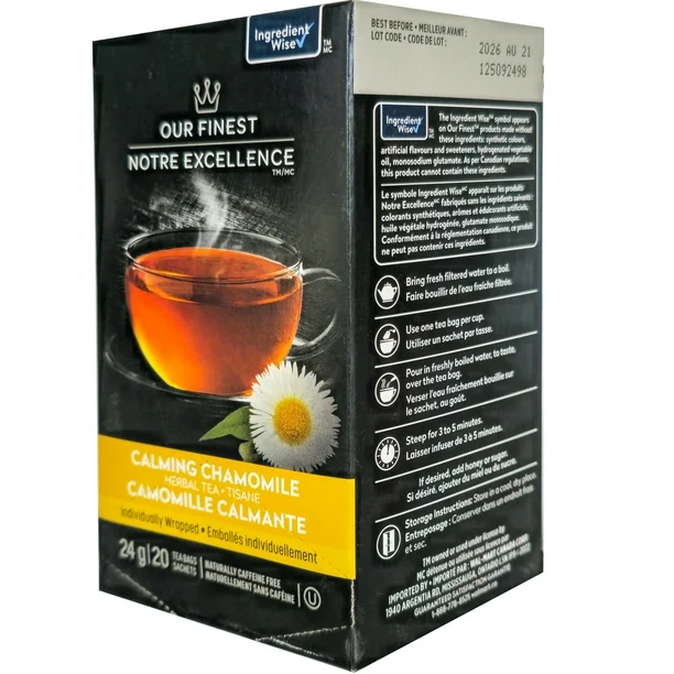 Notre meilleure tisane apaisante à la camomille, 24 g, 20 sachets de thé - Image 2