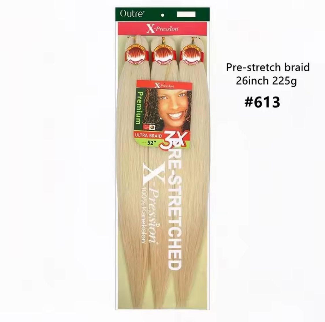 Cheveux tressés synthétiques pré-étirés Xpression - tresse yaki lisse ignifuge kanekalon 3x xpression - 3x x-pression 42``