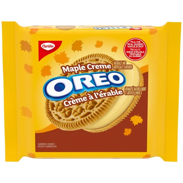 Biscuit sandwich à la crème d'érable OREO, fait avec du vrai sirop d'érable du Québec, 261 g