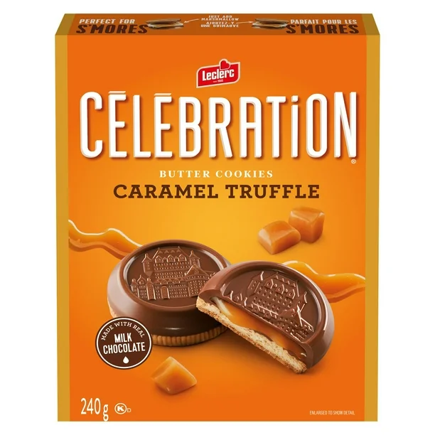 Biscuits aux truffes au caramel et au beurre salé Celebration, 240 g / Biscuits en boîte