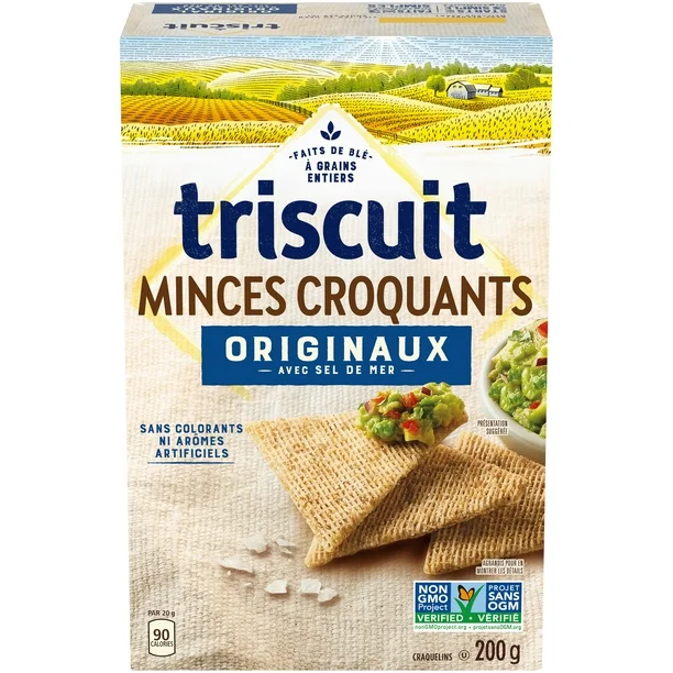 Triscuit Thin Crisps, craquelins originaux à grignoter, 200 g