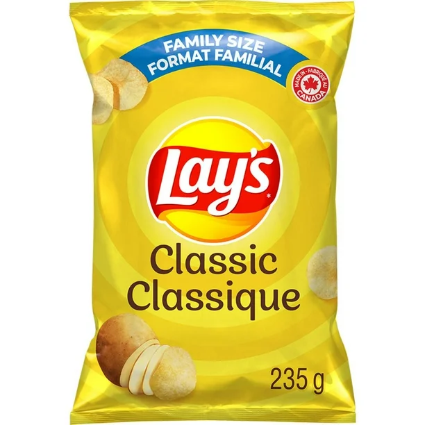 Chips de pommes de terre classiques Lay's, 235 g