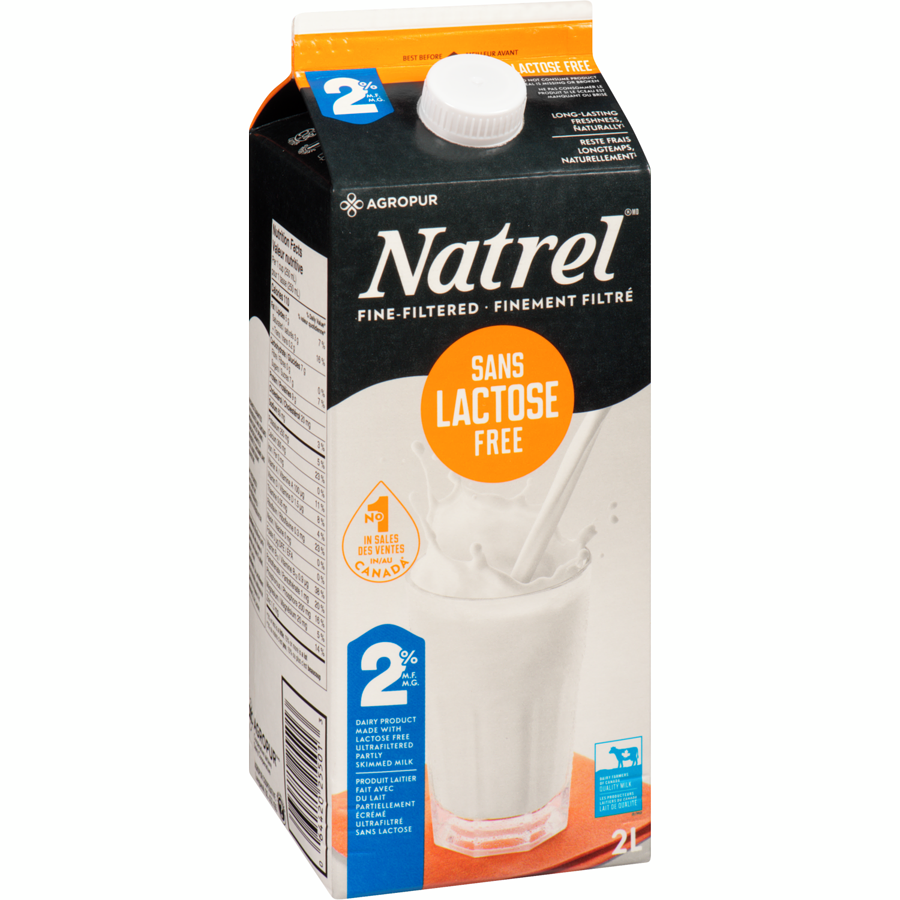 Natrel sans lactose 2 %, 2 L